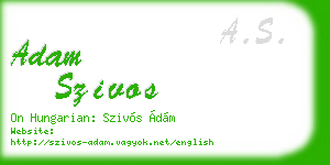 adam szivos business card